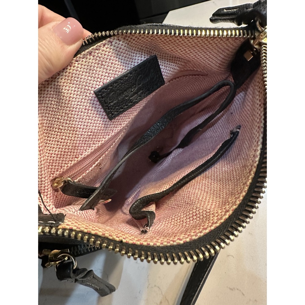 Vintage Dooney & Bourke Saffiano Letter Carrier Black - Picture 4 of 7